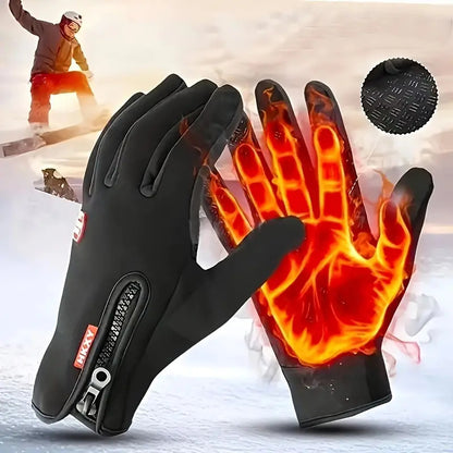 Winter Sports Gloves Men's Non-slip Thick Windproof Finger Warm