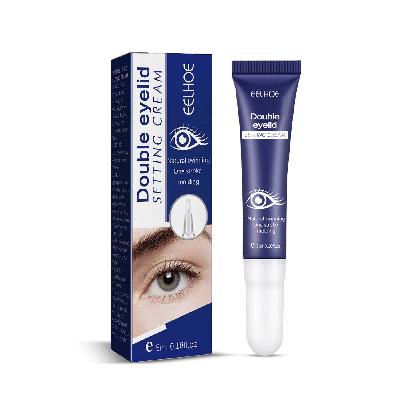 Crème à Paupière -Fixatrice Double, Sans Trace, Invisible, Longue Durée, Imperméable, Raffermissante, Naturelle, Crème de Beauté Agrandissante pour les Yeux à Séchage Rapide