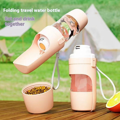 Bouteille d'eau de voyage 2 en 1 pour chien, distributeur d'eau pour animaux de compagnie, mangeoire, tasse Portable d'extérieur / 2 In 1 Travel Dog Water Bottle Pet Water Dispenser, Feeder Dog Outing Water Feeder Pets Outdoor Portable,